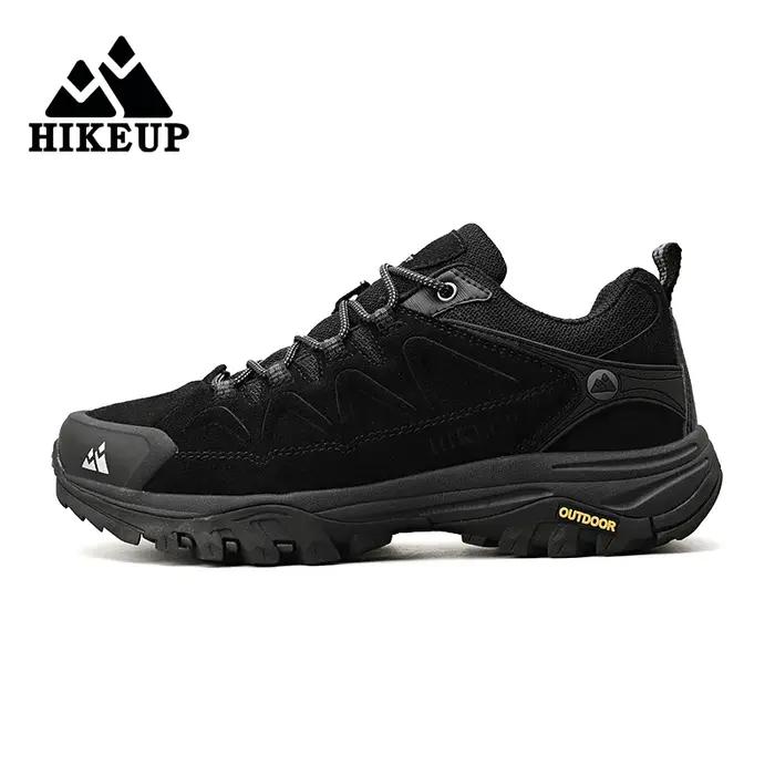 HIKEUP cuir hommes chaussures de randonnée en plein air touristique Trekking baskets escalade sentier Jogging
