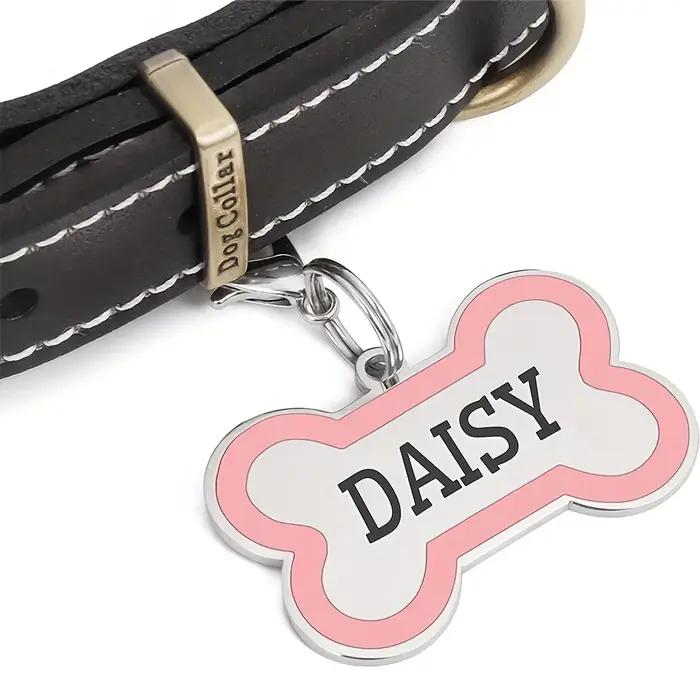 1PC Plaque d'identification personnalisée pour animaux de compagnie