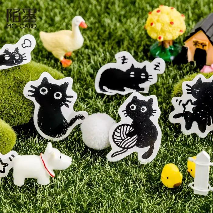 Set de Stickers Kawaii Chats Chiens pour Journal Scrapbooking Occasions Spéciales Enfant Adulte Créatif