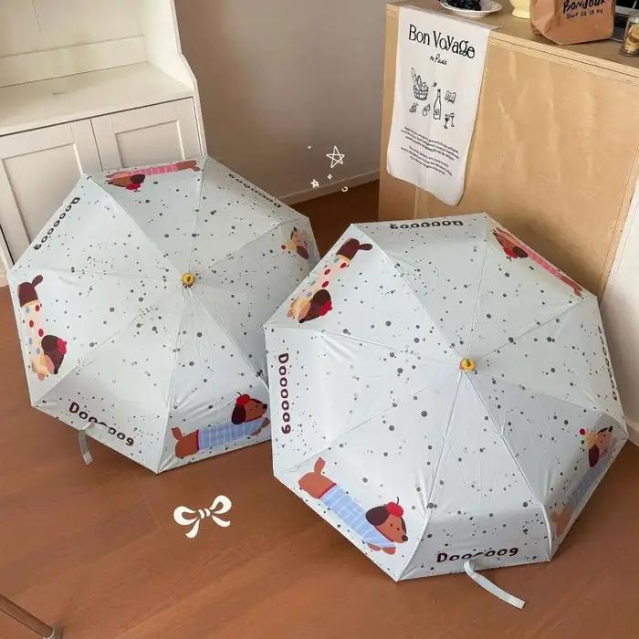Parapluie pliant à motif de chien