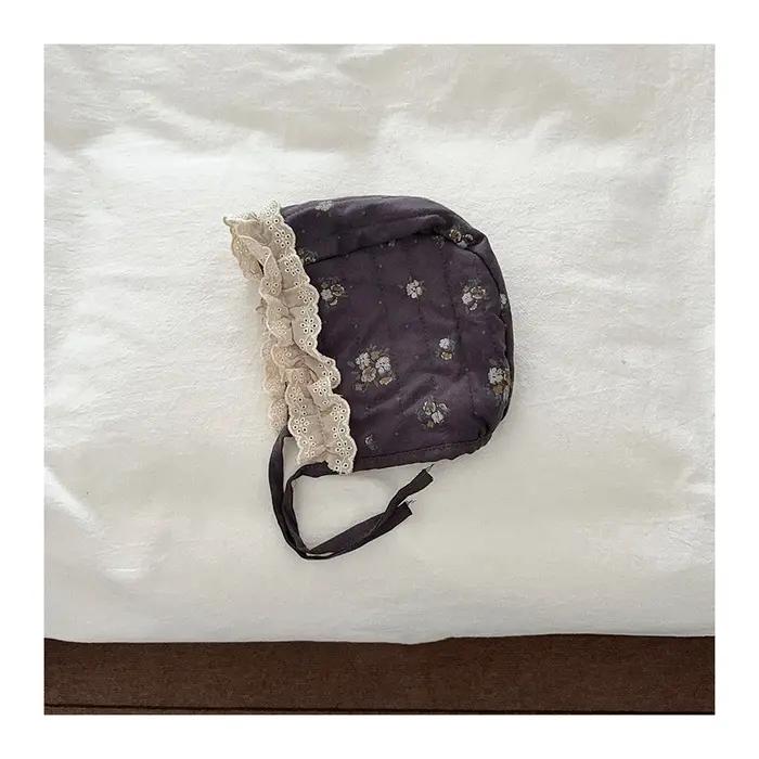MILANCEL nouveau hiver enfants chapeau mignon épissage Floral dentelle