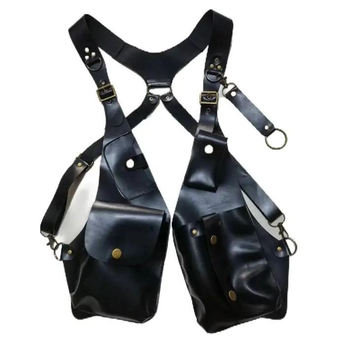 Sac d'étui en cuir médiéval antivol SFP, portefeuille GNE, style moto, poudres de téléphone, Viking,