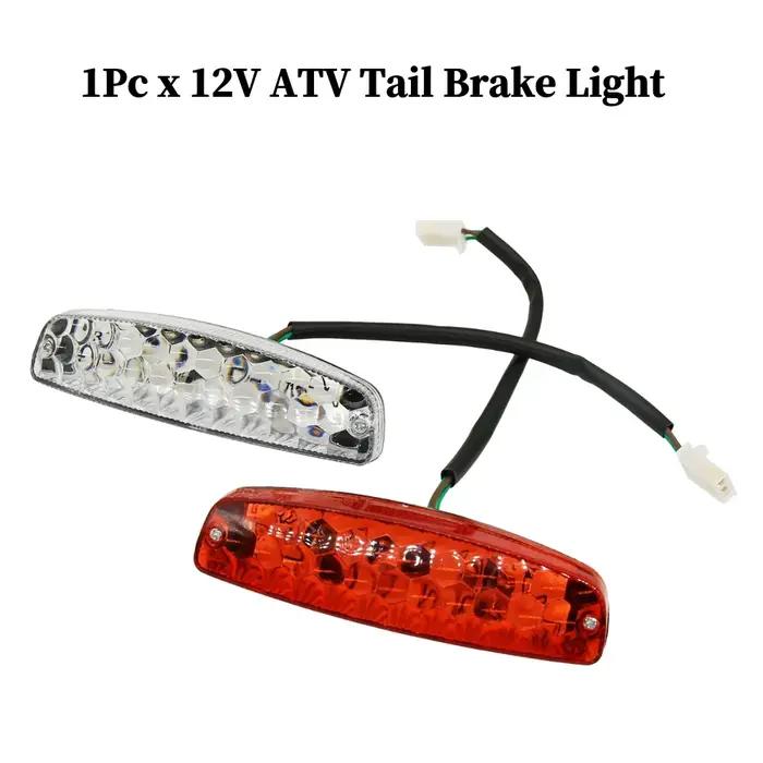 Feu arrière LED 3 fils 12V pour ATV, Moto Tout-Terrain, Kart et Scooter Haute Luminosité Étanche ABS