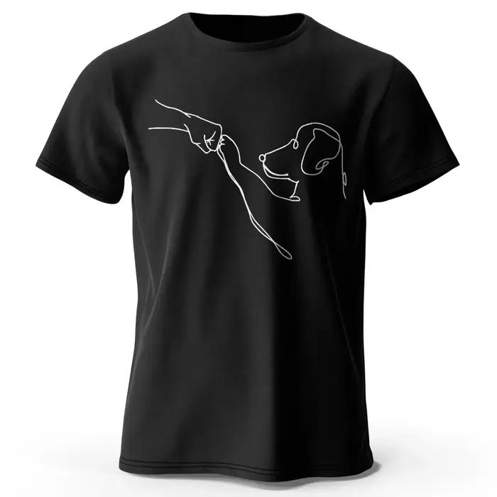 The Dog Friend T-shirt moderne minimaliste 100% coton imprimé