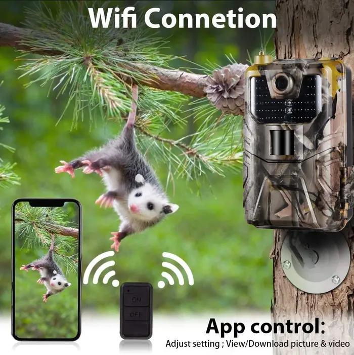 4K 30FPS Wifi caméras de chasse 940nm APP Surveillance sans fil Bluetooth contrôle Wifi900PRO 30MP faune Photo pièges enregistrement