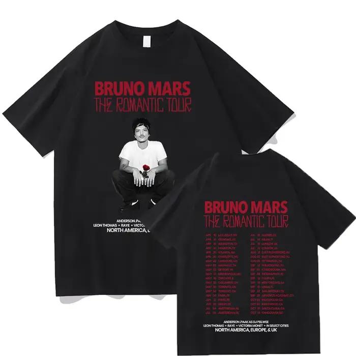 Bruno Mars The Romantic 2026 Tour Tee T-shirt unisexe pour jeunes et adultes