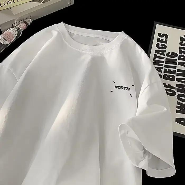 T-shirt imprimé avec Logo minimaliste 【M-8XL】 T-shirt Super grand pour hommes