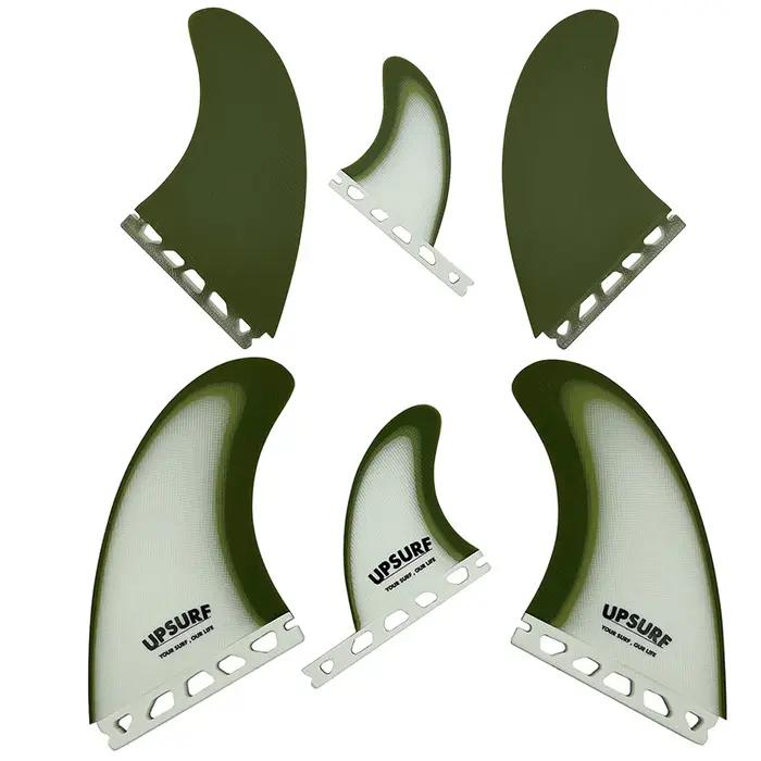 UPSURF Future Quilhas Tri Fins T1 3 FINS Thruster Fiberglass Surfboard Fins Single Tab Surfing Equip