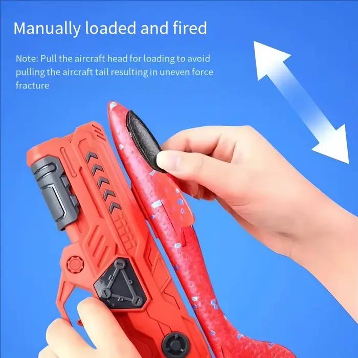 Lanceur de pistolet d'avion en mousse, jouet d'extérieur populaire pour garçon, jeu de catapulte de