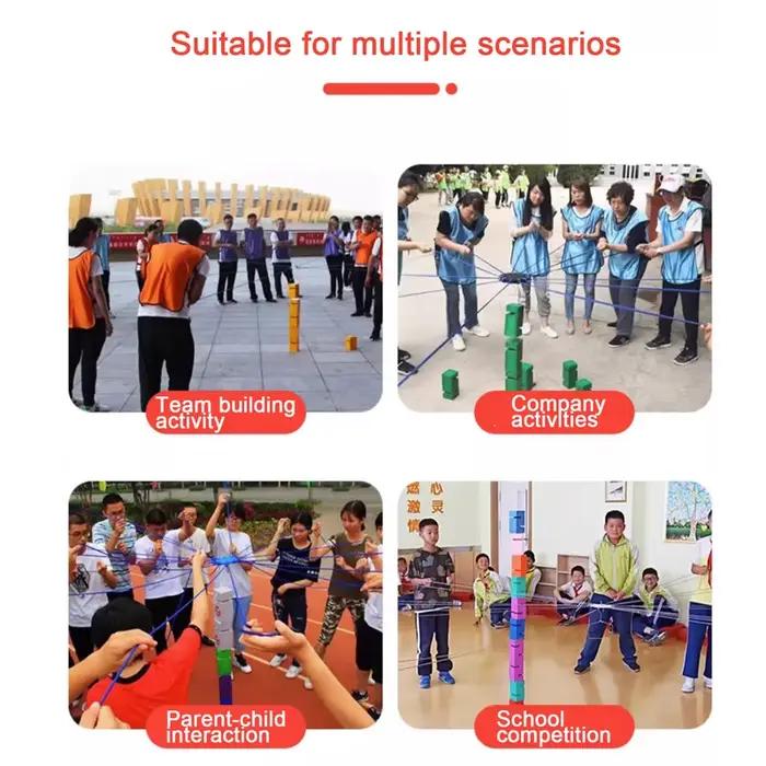 Jeu de Construction de Tour en Plastique pour Adultes et Enfants, Favorisant la Coopération et les Relations Interpersonnelles Occasions Spéciales Activités Familiales Jeux de Plein Air