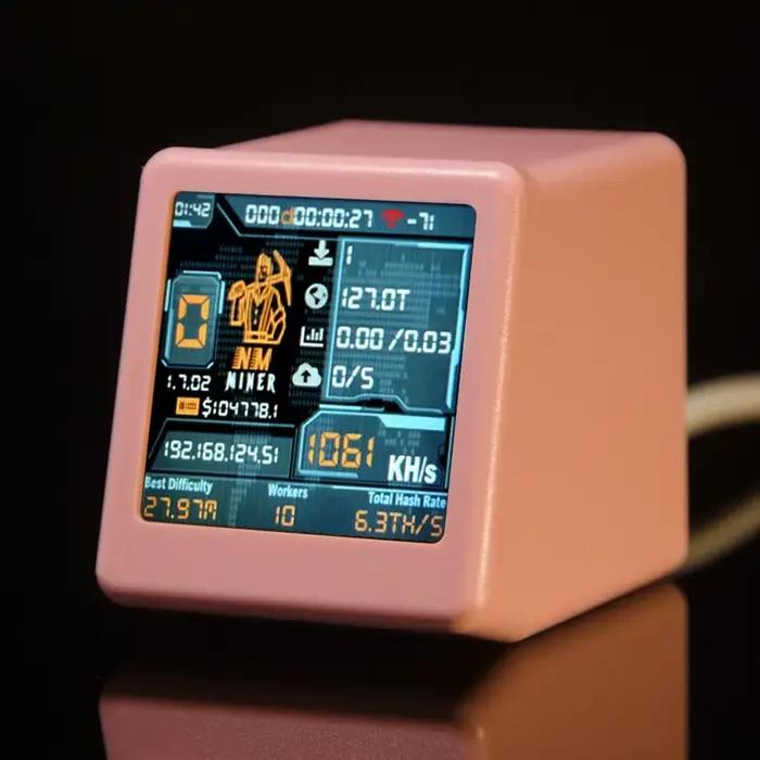 Miner de loterie BTC silencieux ESP32 pour Smart TV, 1060KH/s, cadeau pour les passionnés d'informatique, horloge de bureau à faible consommation d'énergie