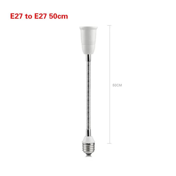20/30/40/50/60cm E27 à E27 Base support de lampe LED adaptateur d'extension convertisseur vis douille Extender porte-amp