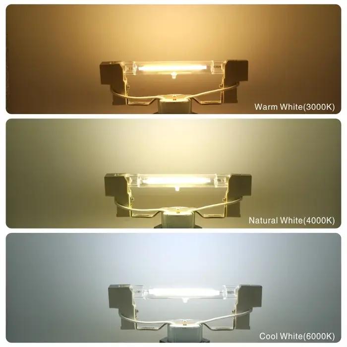 R7S LED 78mm 118mm 5W 10W 20W R7s projecteur AC 220V 110V COB lampe ampoule Tube de verre remplacer