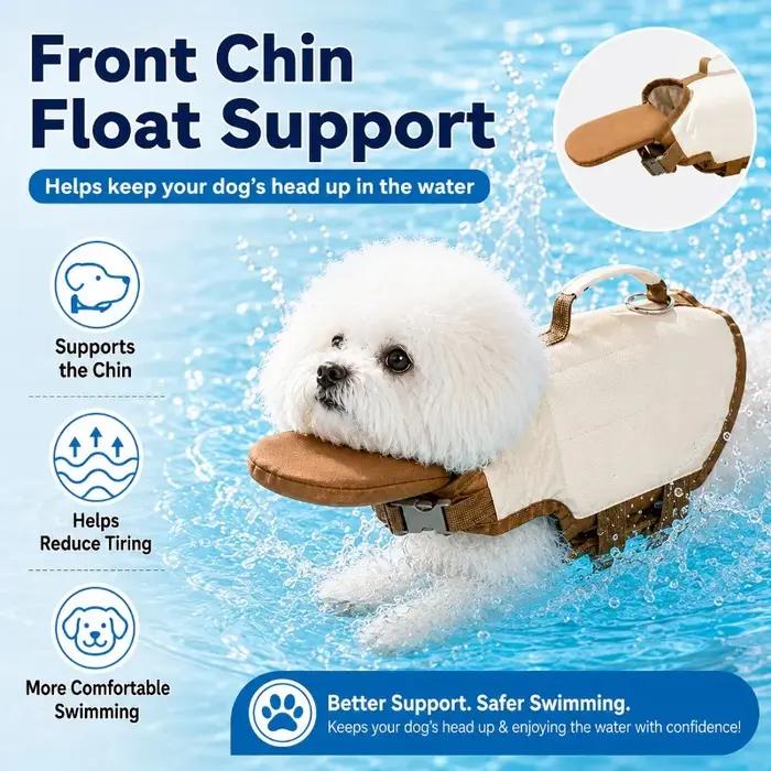 Gilet de sauvetage pour chien avec poignée de sauvetage