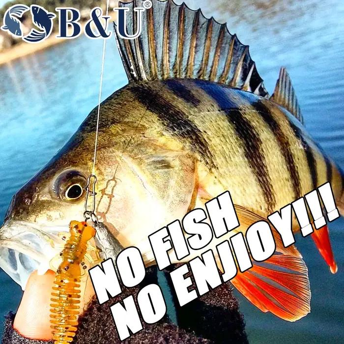 B & U larve leurres de pêche souples leurres artificiels Wobblers en Silicone pour brochet Swimbait