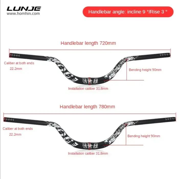 Guidon de vélo de montagne, grand Angle 70/90mm, poignée 720/780mm, accessoires vtt, pièces de vélo