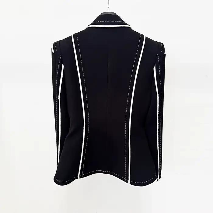 HIGH STREET Nouvelle Collection 2026 Blazer Femme Designer à Franges et Pompons Coupe Ajustée