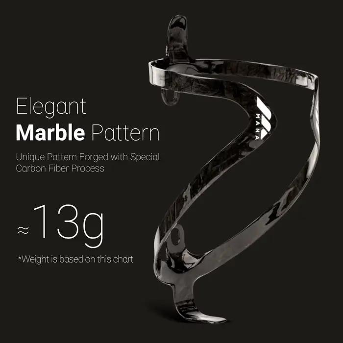 MANA 12g motif marbre porte-bidon de vélo en Fiber de carbone + vis en alliage d'aluminium pour rout