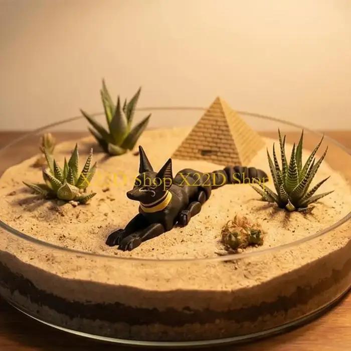 Statuette d'Anubis Articulée en Plastique de Haute Qualité pour Décoration de Bureau ou Salon Occasions Spéciales
