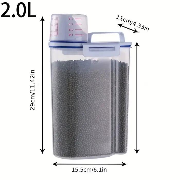Seau de nourriture pour chien et chat de 2kg