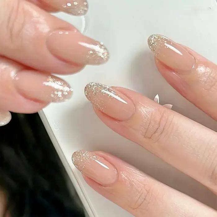 Faux ongles couleur chair unie
