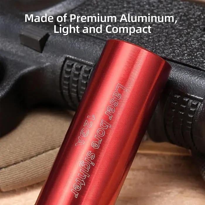 Laser de visée rouge 12GA pour canon de fusil, cartouche de visée rouge calibre 12, sans batterie, pour la calibrage de fusils de chasse