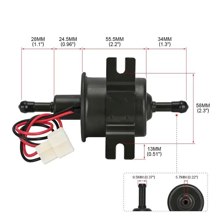 3 couleurs universelles 12V pompe à essence électrique basse pression boulon fixation fil Diesel ess