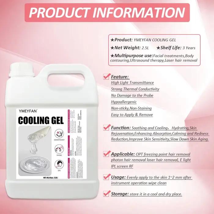 84.5oz Gel conducteur radiofréquence y Cavitacion Gel conducteur clair pour Machine à ultrasons visa