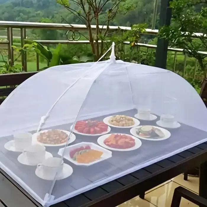 Housse en maille alimentaire pliable et lavable, Anti-moustique, Pop-Up, parapluie, couverture respirante pour repas, accessoires de cuisine