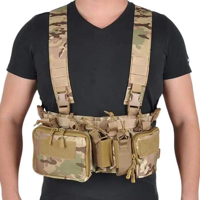 Gilet de poitrine tactique, sac de plate-forme, gilet d'entraînement sur le terrain, sangle de Camou