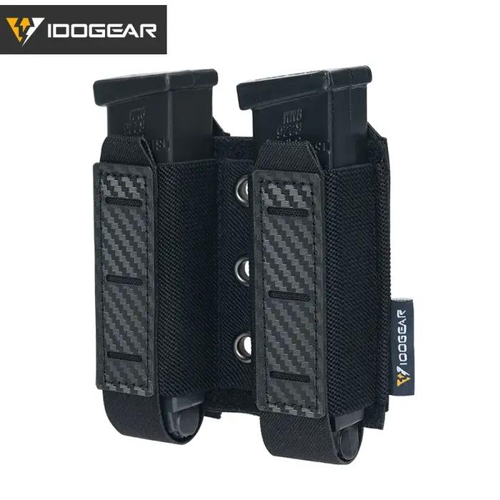 Étui tactique double chargeur 9mm en fibre de carbone pour chasse et airsoft occasions spéciales