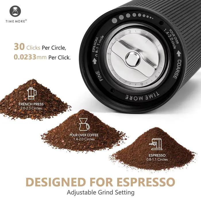 TIMEMORE – moulin à café manuel Chestnut C3S Pro / C3ESP Pro, avec manivelle pliable, bavure S2C à l