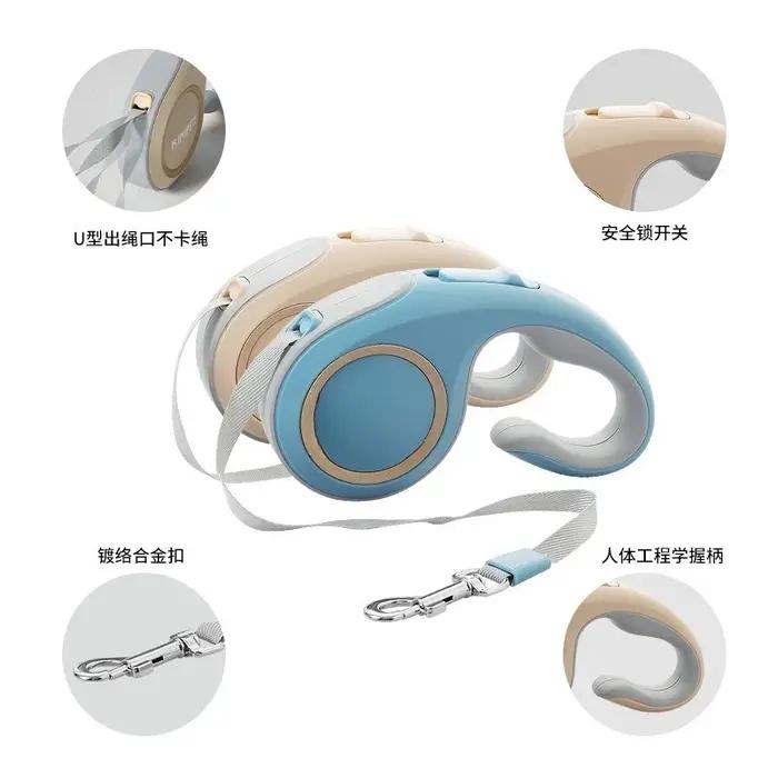 Laisse rétractable automatique en peluche pour chien
