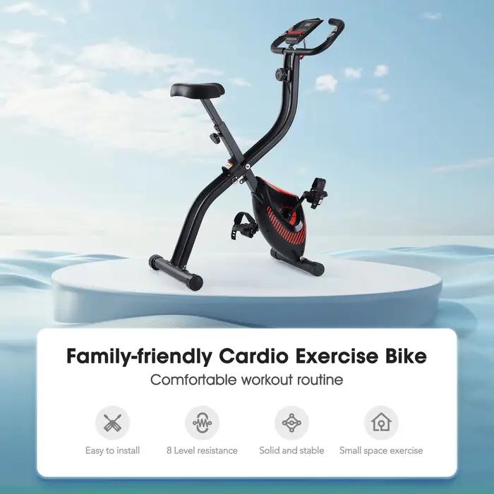 Vélo d'exercice pliant vélo stationnaire couché vélo d'exercice Machine maison avec moniteur LCD sup