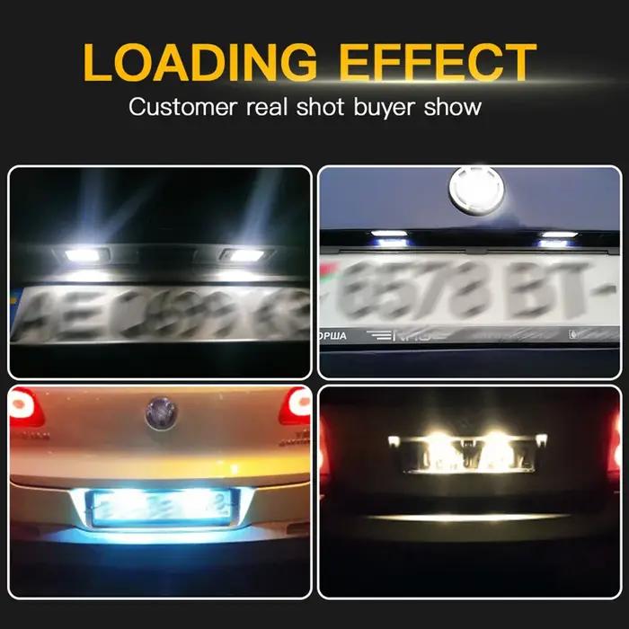 1 paire de feux de plaque d'immatriculation LED blanc 18SMD sans erreur Canbus pour VW Touareg Tigua