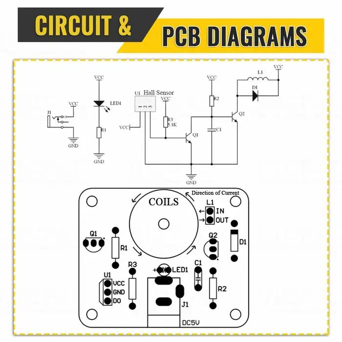 Kit électronique de balançoire électromagnétique, alimentation avec détection clignotante LED, pratique de la soudure, bricolage expérimental, 5V