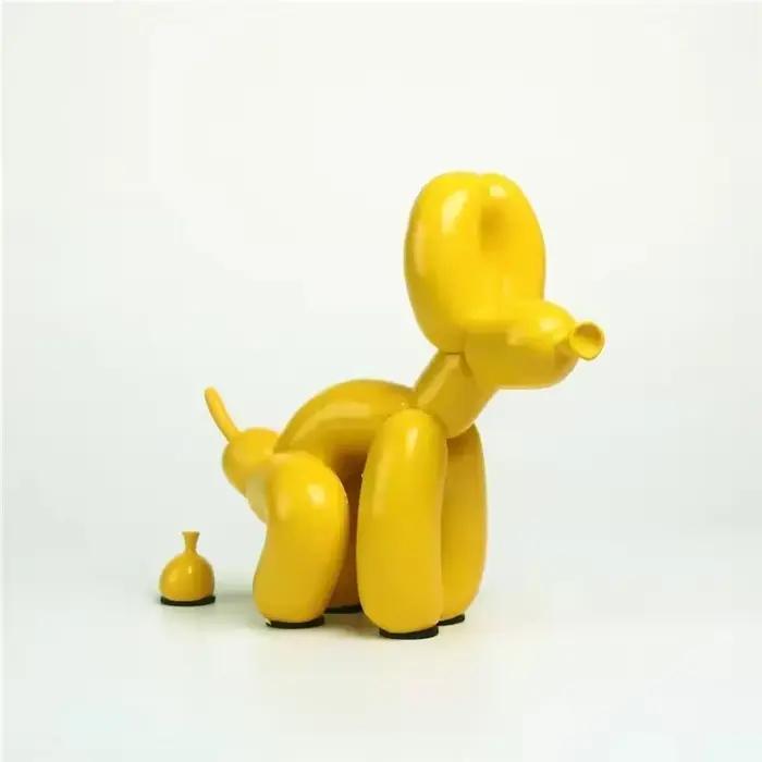 Statue de chien amusante en forme de crotte, or brillant, moderne, abstraite, en céramique, figurine, sculpture, ornement pour la décoration de la maison, du bureau ou de la table