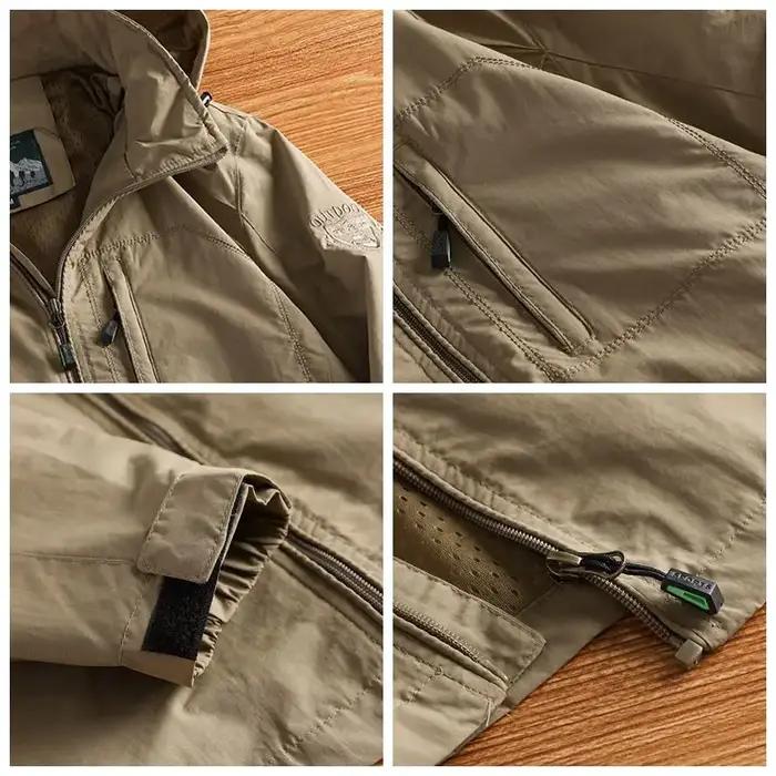 Veste militaire imperméable coupe-vent polyester pour hommes randonnée escalade printemps automne avec capuche grandes taillesOptionsResolverOptions