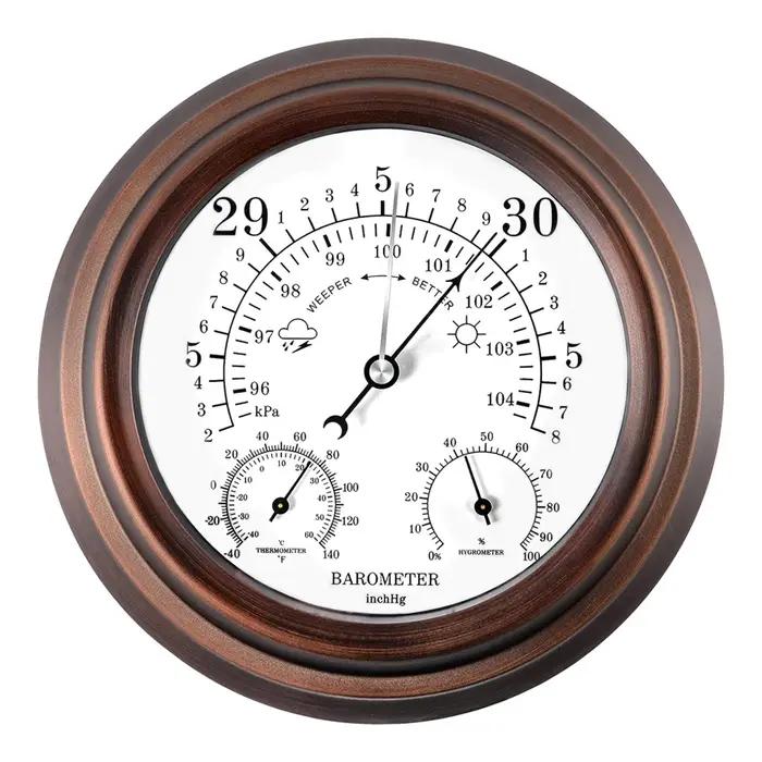 Baromètre Therye.com 3 en 1 pour décoration murale, hygromètre intérieur et extérieur, station météo