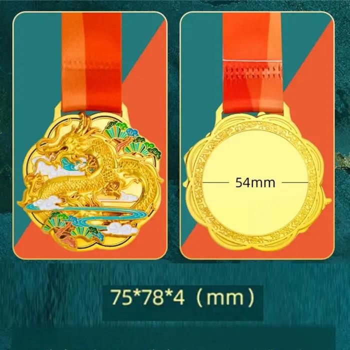 Médaille personnalisée en forme de Dragon de Style chinois