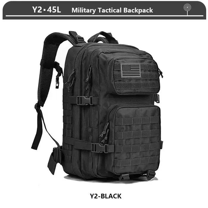 Tactique Sac À Dos 3 Jours Pack D'assaut Molle 38/45L Grand En Plein Air Étanche Randonnée Camping Voyage 600D Hommes