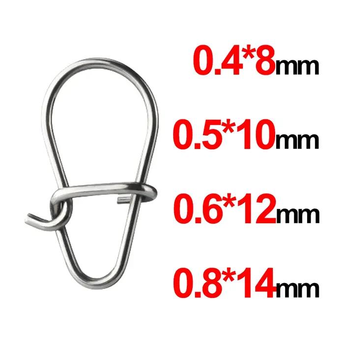 Broche Luya en forme de gourde en acier inoxydable 304, 50 pièces, broche d'amélioration de la pêche