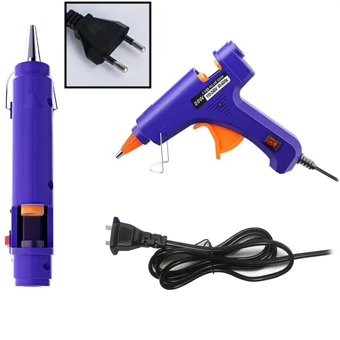 Kit de pistolet à colle chaude avec 0-50 bâtonnets de colle, préchauffage rapide, fusion à chaud, ha