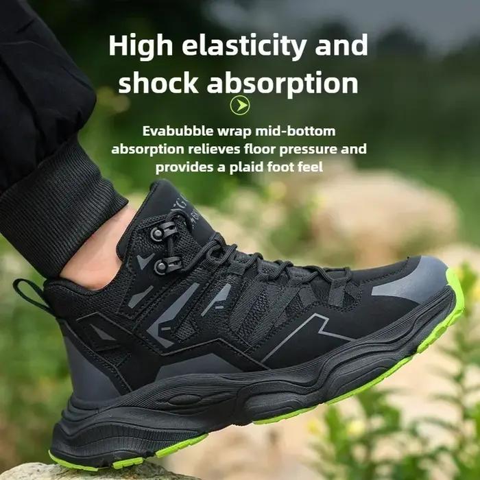 Bottes de sécurité homme ZQXYZ en cuir collé pour travailleurs de construction et industries extérieures舒适安全的工作靴描述已经生成完成,最后一行的标题遵循了您的要求,没有提及价格、原产地等信息。如果有其他特定需求或调整,请随时告知。