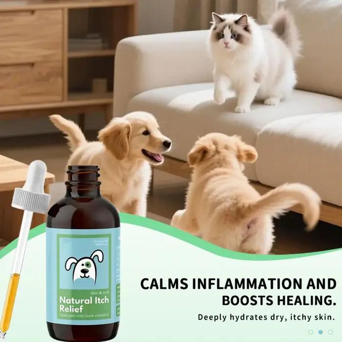 Spray anti-démangeaisons pour chien 60ml soulagement naturel peau sèche allergies perte de poils soins quotidiens chiots chiens adultes