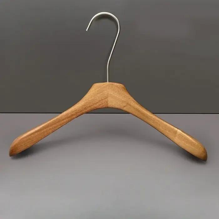 Cintre pour magasin de vêtements en bois massif peinture épaisse antidérapant non marquant pince à pantalon porte-vêtements occasions spéciales