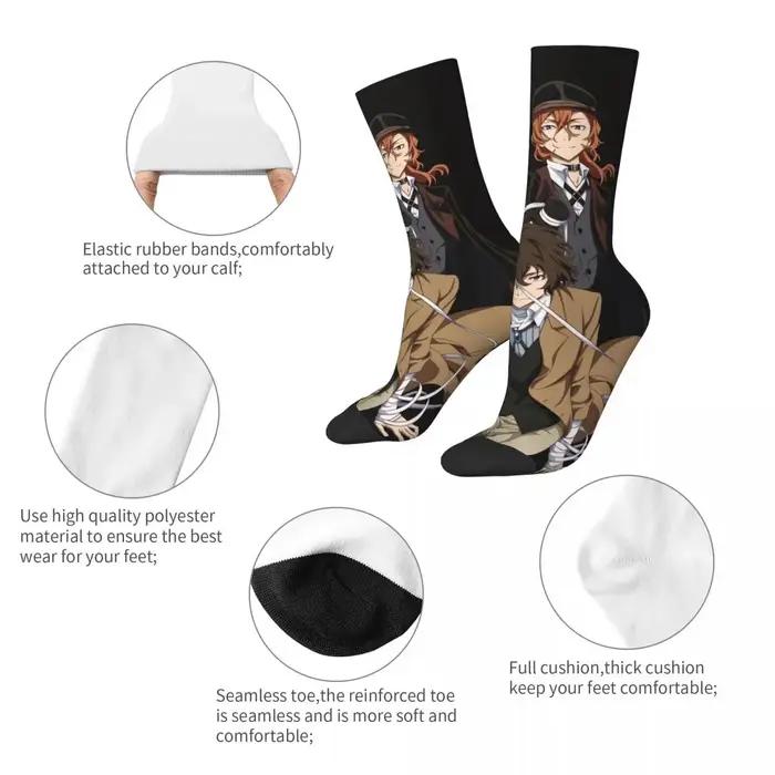Chaussettes chasse anime Bungou Stray Dogs - Bas unisexes chauds hiver - Style street pour chasseurs fans