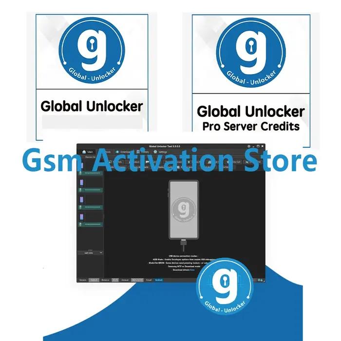 Global Unlocker Pro Tool Licence 1 an neuve, renouvellement des crédits Global Unlocker