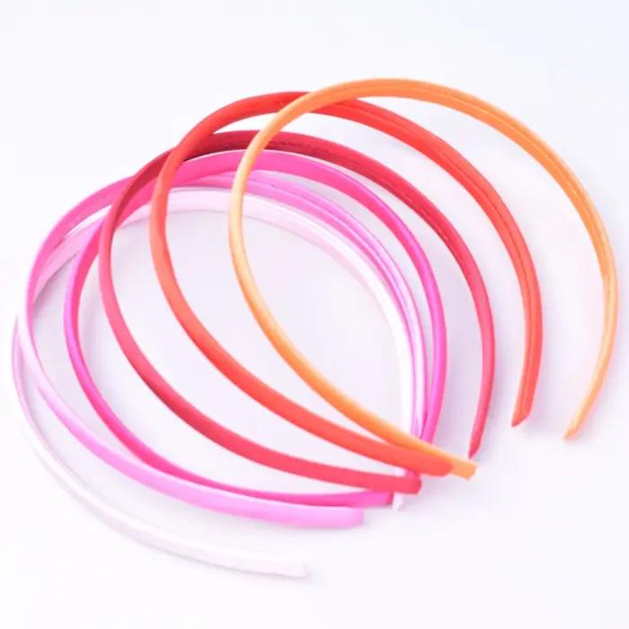 Bandes de sauna recouvertes de satin pour femmes, bricolage, tissu solide, bandeau en résine, bandea