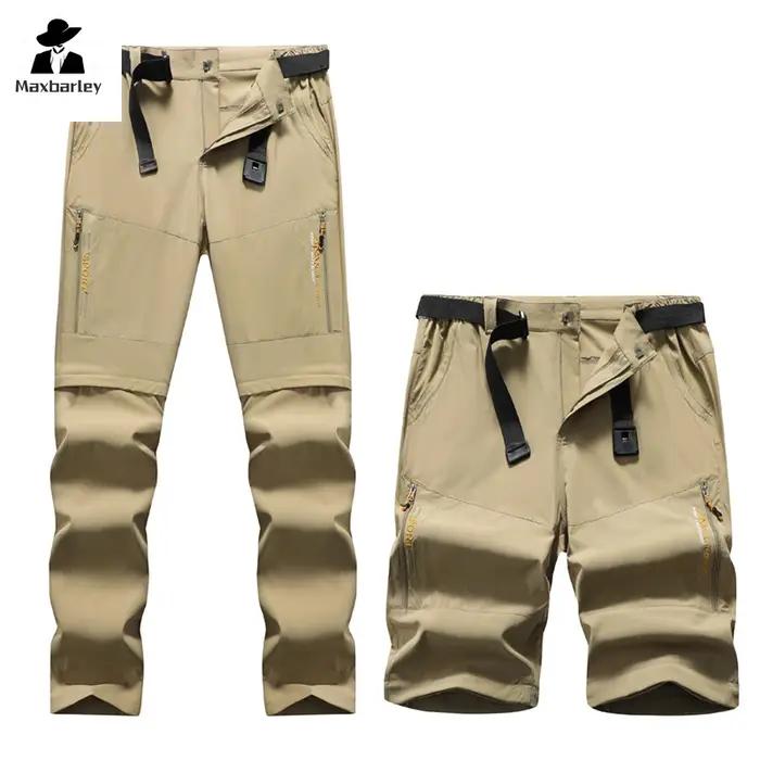 Pantalon cargo printemps 2024 détachable deux sections séchage rapide randonnée escalade homme